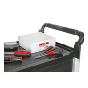 STIER Carrello di servizio con 2 ripiani e cassetto lungh.xlargh.xalt. 860x480x930 mm-4