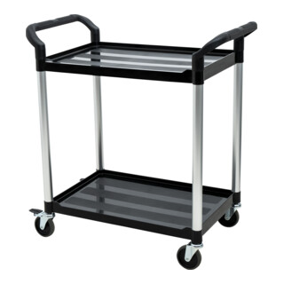 STIER Carrello di servizio con 2 ripiani, lungh.x largh.x alt. 860x480x930 mm