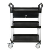STIER Carrello di servizio con 3 ripiani e cassetto lungh.xlargh.xalt. 860x480x980 mm-4