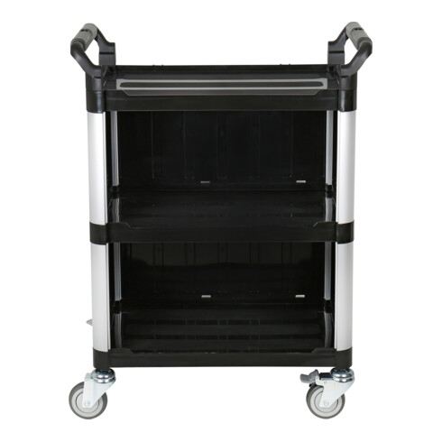 STIER Carrello di servizio con 3 ripiani e pareti lungh.xlargh.xalt. 860x480x930 mm