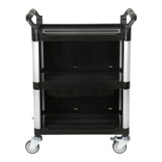 STIER Carrello di servizio con 3 ripiani e pareti lungh.xlargh.xalt. 860x480x930 mm-4