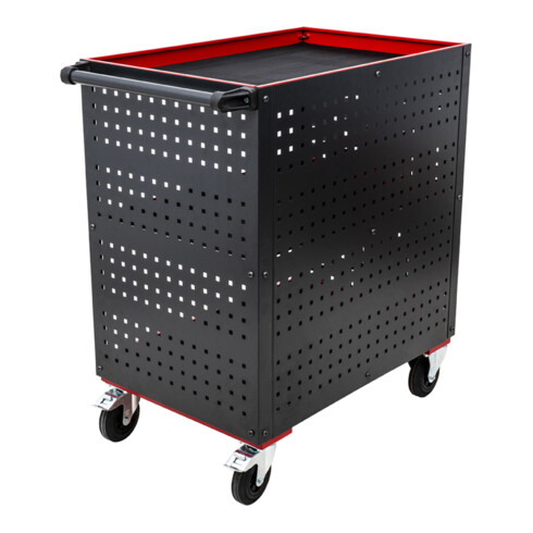 STIER Carrello di servizio con rivestimento in piastre perforati alt.xlargh.xprof. 960x810x543 mm