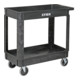 STIER Carrello multiuso in plastica con 2 ripiani 250 kg lungh.xlargh.xalt. 870x430x850 mm-1