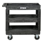 STIER Carrello multiuso in plastica con 3 ripiani 250 kg lungh.xlargh.xalt. 870x430x850 mm-2