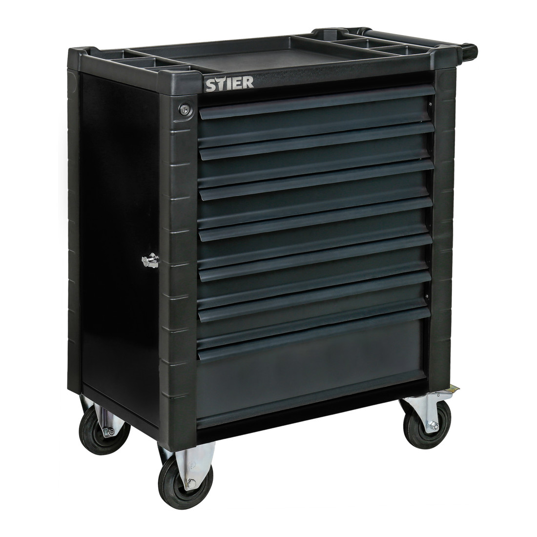 STIER Carrello per officina con dispositivo di protezione e sportello laterale equipaggiato 223 pezzi