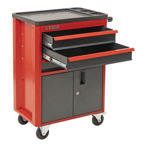 STIER Carrello per officina e carrello armadio con 3 cassetti