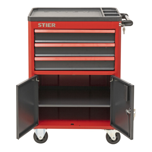 STIER Carrello per officina e carrello armadio con 3 cassetti