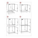 STIER Casier cubique 305 × 305 × 305 mm gris clair empilable