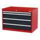STIER Cassettiera con 4 cassetti largh.xprof.xalt. 900x575x620 mm rosso/grigio antracite