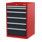Cassettiera STIER RAL 3020 / RAL 7016 rosso traffico/grigio antracite-1