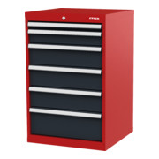 Cassettiera STIER RAL 3020 / RAL 7016 rosso traffico/grigio antracite