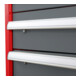 STIER Cassettiera con 6 cassetti largh.xprof.xalt. 700x575x1020 mm rosso/grigio antracite