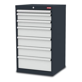 STIER Cassettiera con 7 cassetti con set di divisori