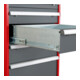 STIER Cassettiera con 8 cassetti largh.xprof.xalt. 700x575x1220 mm rosso/grigio antracite-2