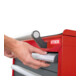 STIER Cassettiera mobile rosso/grigio antracite 600mm-4