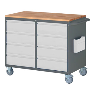 STIER Cassettiera su ruote Premium con 8 cassetti largh.xprof.xalt. 1145x650x975 mm