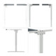 STIER Châssis électrique réglable en hauteur 501-20 blanc pour plateau 160x80 cm