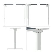STIER Châssis électrique réglable en hauteur 501-20 blanc pour plateau 160x80 cm-4