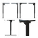 STIER Châssis électrique réglable en hauteur 501-20 Noir 160 × 80 cm