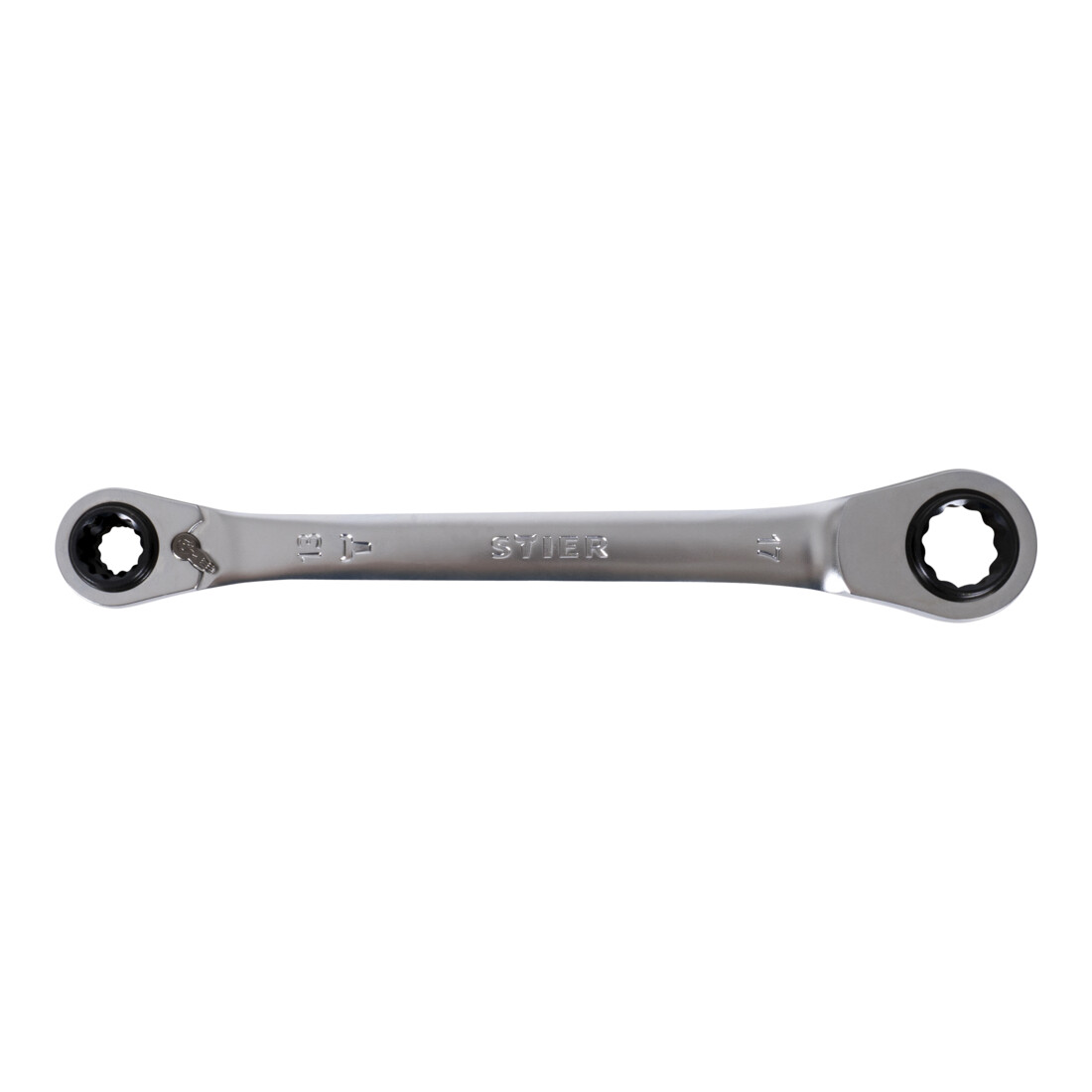 STIER Chiave a cricchetto con doppio anello tipo forte e speciale 4 in 1 10x13x17x19 mm