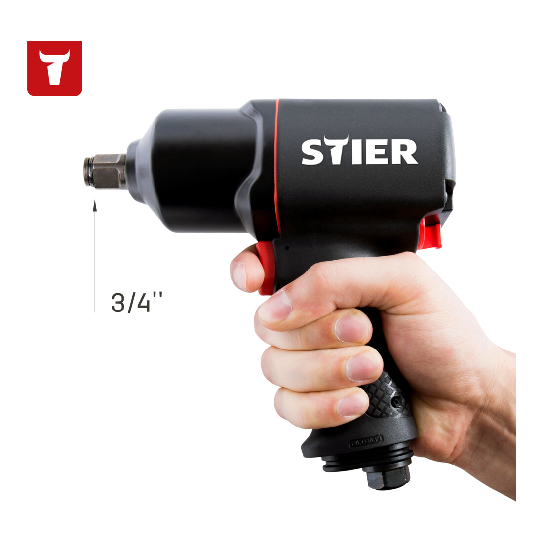 STIER Clé à chocs pneumatique 3/4" - 1750 Nm