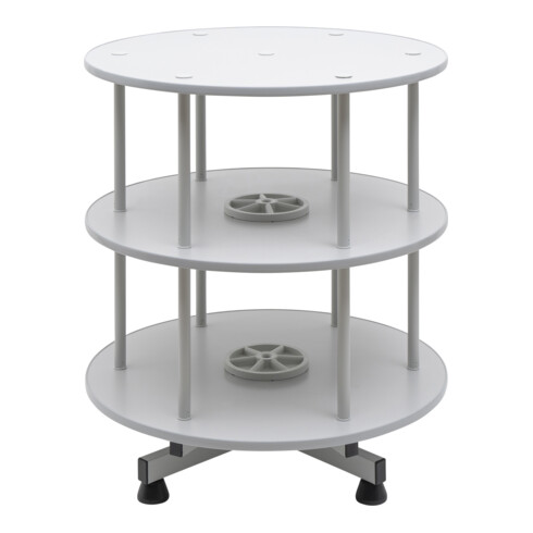 STIER Colonna girevole per raccoglitori 2 ripiani per un massimo di 48 raccoglitori ø 800 mm x 850 mm