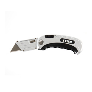 STIER Coltello a serramanico con lama trapezoidale intercambiabile