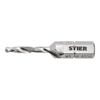 STIER combitapbit DIN 3126 HSS-G 1/4"-zeskant