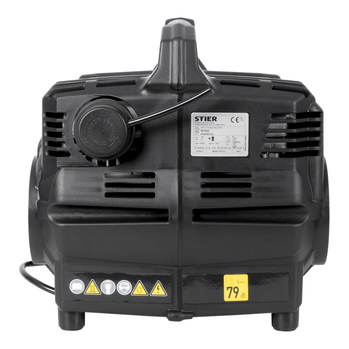 STIER Compresseur silencieux 59 dB(A) FKT 105 l/min | 8 bar | 6 l sans huile