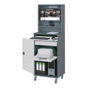 STIER computerkast Premium verrijdbaar BxDxH 650x520x1895 mm