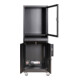 STIER Computerschrank mit Schublade, Türen und Rollen 1750x650x350mm schwarz-2