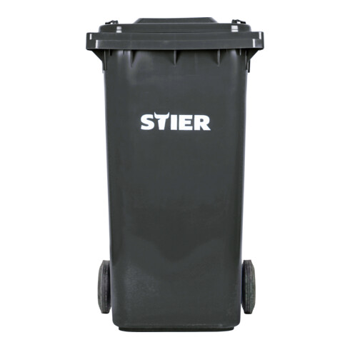 STIER Contenitore grande per rifiuti a 2 ruote 240 l grigio largh.xprof.xalt. 576x720x1067 mm