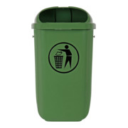 STIER Contenitore per rifiuti con copertura antipioggia 50 l-2