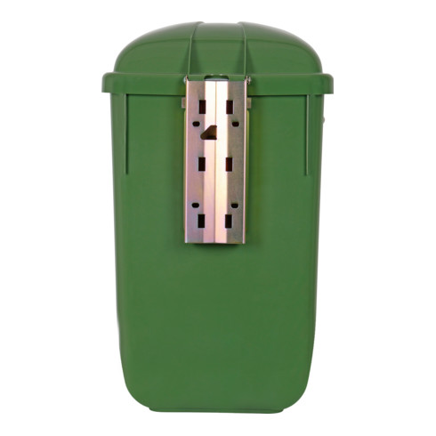 STIER Contenitore per rifiuti con copertura antipioggia 50 l verde largh.xprof.xalt. 432x334x745 mm