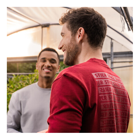 STIER Crew Sweat Style Print M Deep Red