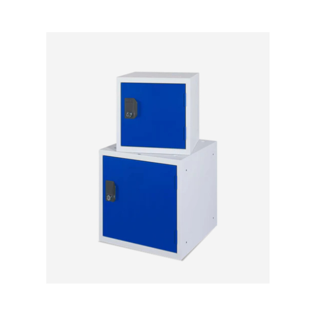 STIER Cube casier 380 × 380 × 380 mm gris clair bleu gentiane empilable