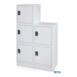 STIER Cube casier 380 x 380 x 380 mm gris clair empilable