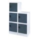 STIER Cube casier 450 × 450 × 450 mm gris clair anthracite empilable