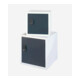 STIER Cube casier 450 × 450 × 450 mm gris clair anthracite empilable