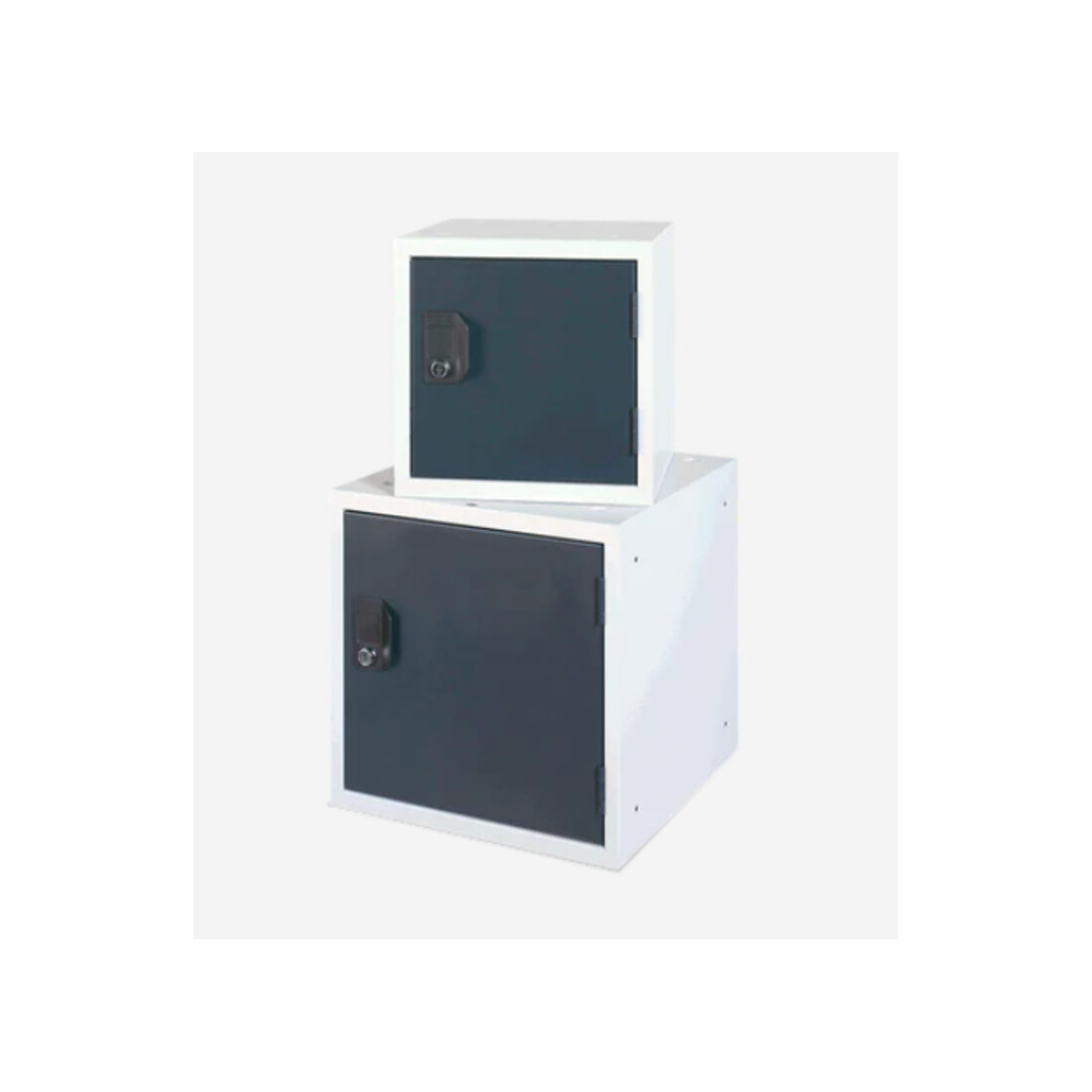 STIER Cube casier 450 × 450 × 450 mm gris clair anthracite empilable
