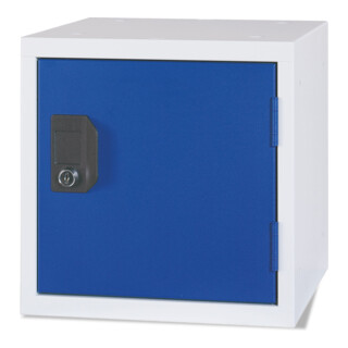 STIER Cube casier 450 × 450 × 450 mm gris clair bleu gentiane empilable