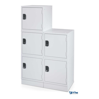 STIER Cube casier 450 × 450 × 450 mm gris clair empilable