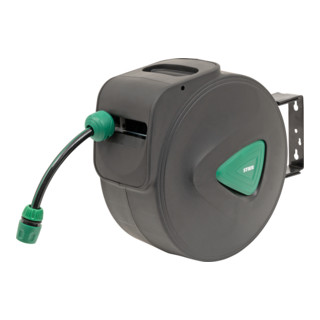 STIER dévidoir pour tuyau d'arrosage SGS avec pistolet Pivot automatique