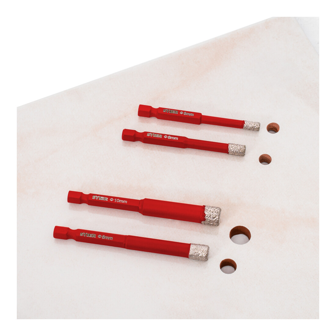 STIER Diamant-Fliesenbohrer Set 5 tlg.
