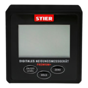 STIER digitale hellingshoekmeter Premium+, LCD-display, +-0,2°-2