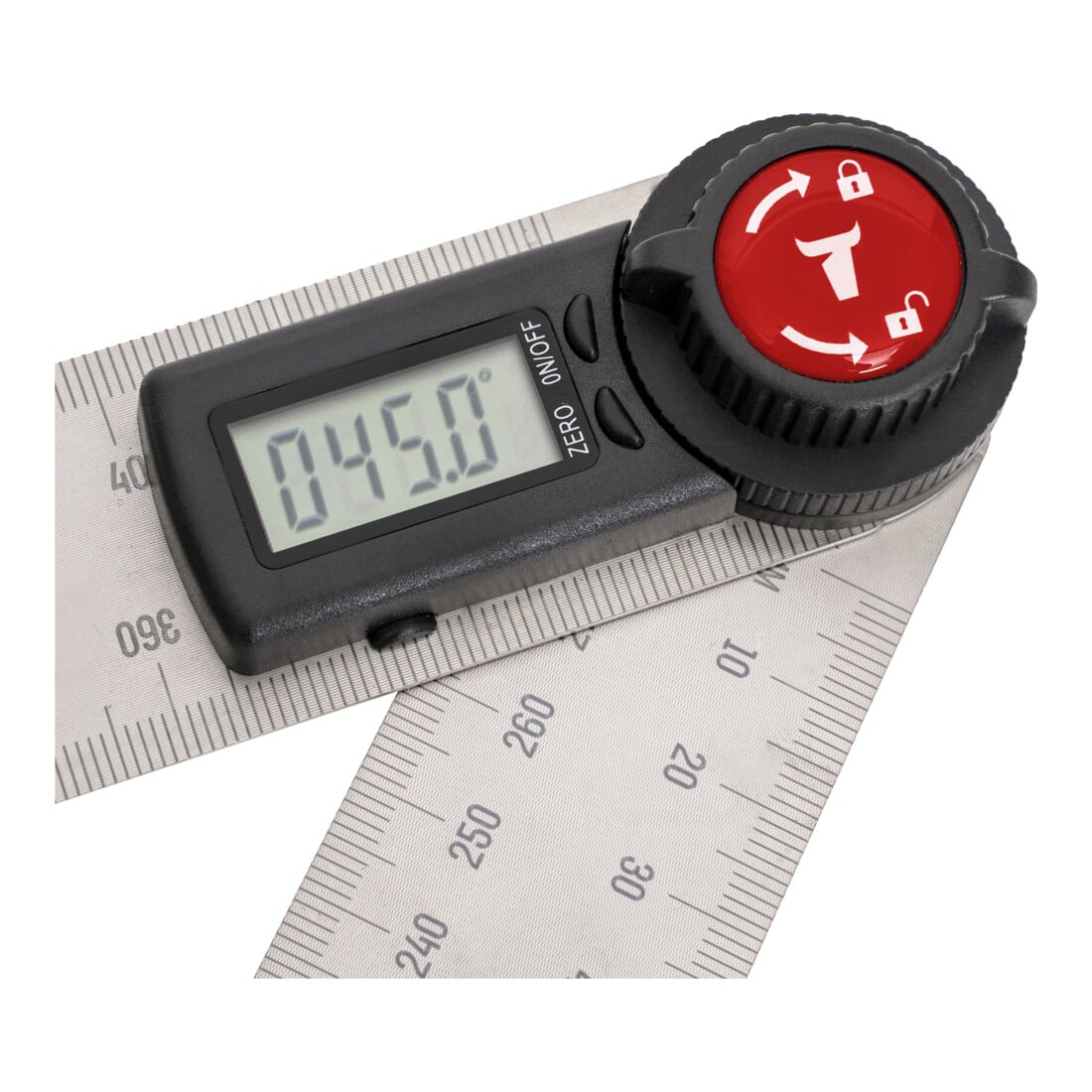 STIER digitale hoekmeter SDW 200 LCD-display ±0,3° roestvrij staal 