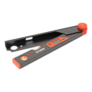 STIER digitale hoekmeter SDW 450 LCD-display ±0,1° aluminium 450 mm
