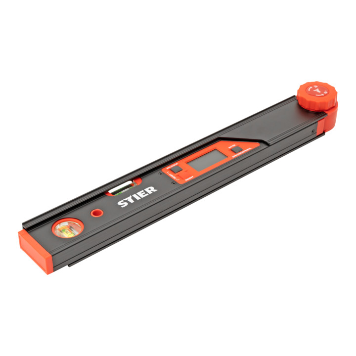 STIER digitale hoekmeter SDW 450 LCD-display ±0,1° aluminium 450 mm