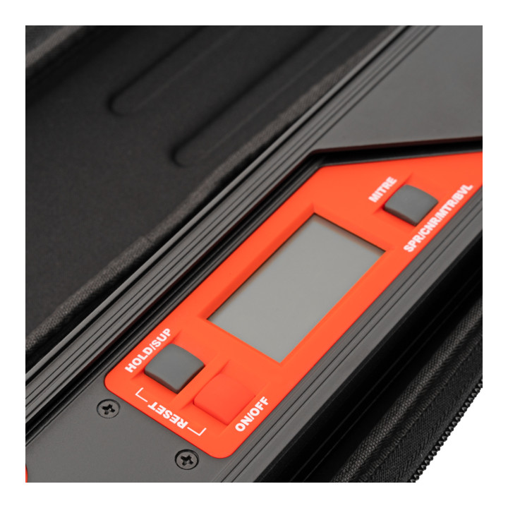 STIER digitale hoekmeter SDW 450 LCD-display ±0,1° aluminium 450 mm