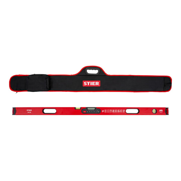 STIER Digitale Wasserwaage SDW-1200 LCD-Display ±0,2° 120 cm